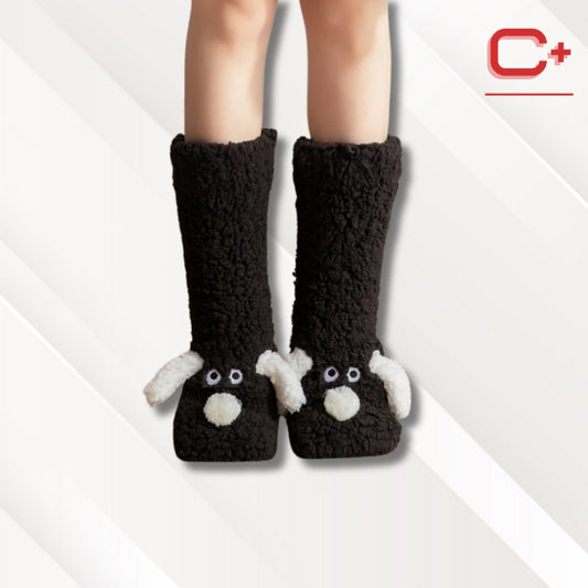 Chaussettes chaussons animaux | Femme