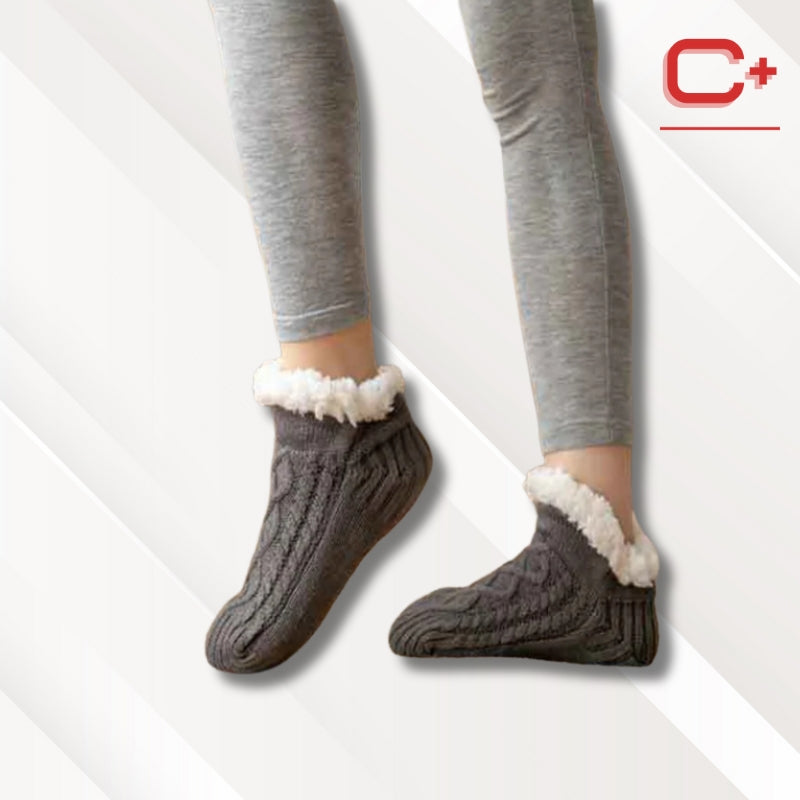 Chaussettes chaussons antidérapantes hiver | Homme