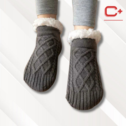 Chaussettes chaussons antidérapantes hiver | Homme