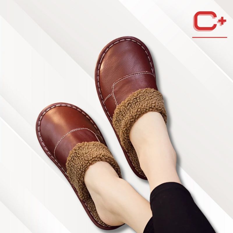 Chaussons de voyage | Homme en cuir