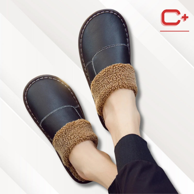 Chaussons de voyage | Homme en cuir