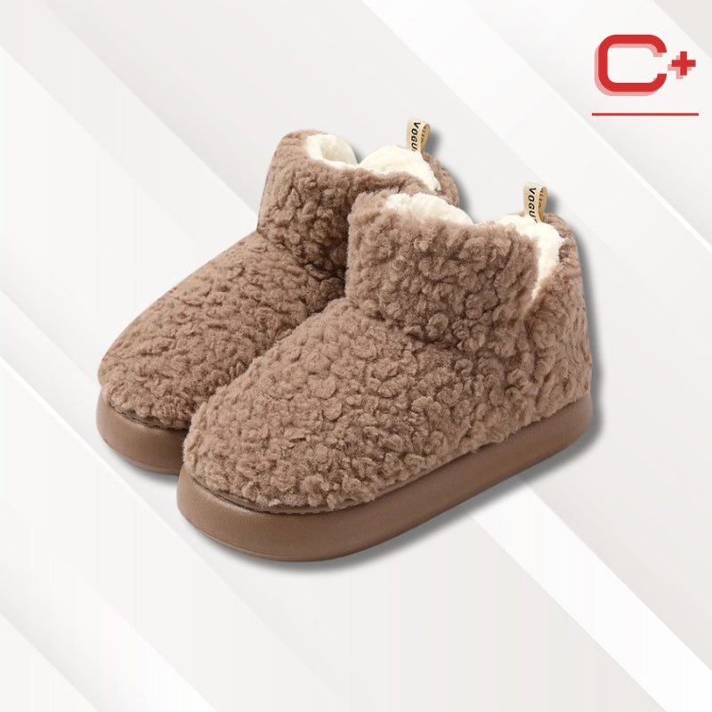 Chaussons bottes femme | Peau fourrure