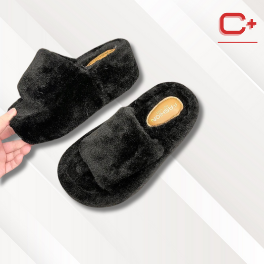 Chaussons hiver femme | Talons compensés